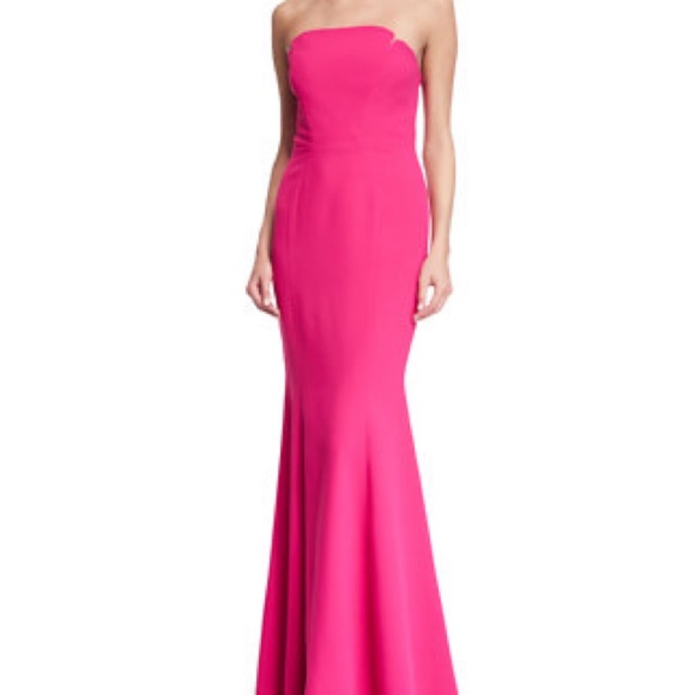 Jill Stuart Vibrant Pink Strapless Gown